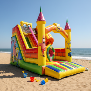 Tobogán Inflable <span class=keywords><strong>de</strong></span> <span class=keywords><strong>Bob</strong></span> <span class=keywords><strong>Esponja</strong></span>, Castillo Hinchable, Combo <span class=keywords><strong>de</strong></span> Juegos Inflables para Fiestas en Parques <span class=keywords><strong>de</strong></span> Diversiones al Aire Libre, Material <span class=keywords><strong>de</strong></span> PVC - Product Image 1
