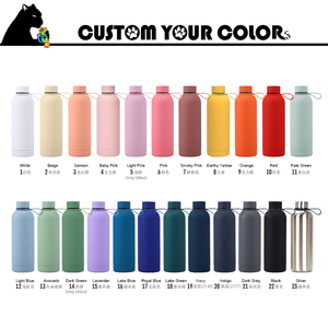 防漏 500 毫升小口饮水瓶不锈钢健身水瓶双层隔热旅行水瓶适合男孩和女孩 - Product Image 2