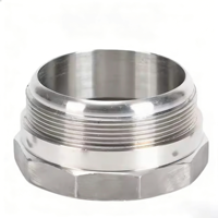 Conector Macho NPT de 1-1/4'' Personalizable, de Acero Inoxidable Forjado de Alta Resistencia, Forma Igualada, Uso Sanitario para Accesorios de Tubería OEM
