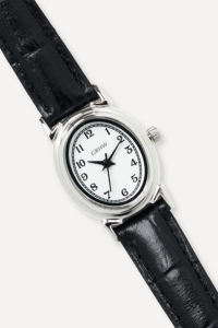 Reloj GBHW Classic Aro, Reloj de Pulsera de Cuarzo Plateado y Negro con Caja de Acero Inoxidable y Correa de Cuero, Estilo Elegante - Product Image 5