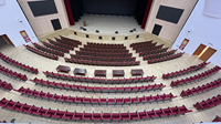 Prix de gros d'usine Sièges de théâtre Auditorium Chaise d'église Sièges imbriqués en bois de hêtre avec bloc-notes de table