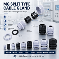 MG Metric Thread Kabel verschraubungen Split Typ Nylon Wasserdicht Reichweite 4 ~ 50mm OEM Support MG12 MG16 MG20 MG25 MG32 MG40 MG50 MG63