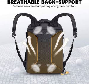 Sac à dos pour appareil photo, grand sac pour appareil photo avec compartiment pour ordinateur portable, support pour trépied, housse imperméable, photographie en plein air - Product Image 5