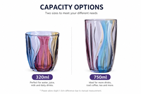 Gobelet à eau cannelé en plastique irisé de 320 ml, écologique, sans BPA, incassable, résistant à l'eau bouillante, personnalisable, vente en gros