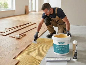 SV830 Adhésif pour planchers en bois dur à haute résistance, sans COV, polymère MS, colle élastique pour l'installation de planchers en bois avec barrière contre l'humidité - Product Image 5