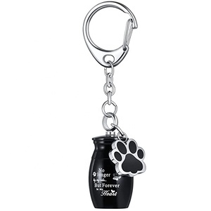 Llavero con urna para cenizas de mascotas (perros y gatos) con bolsas de almacenamiento, recuerdo de cremación para mascotas pequeñas, urna con huella de pata. - Product Image 4