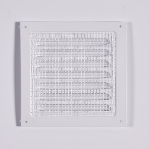 Grille d'aération carrée en aluminium blanche avec diffuseur d'air de plafond et filet anti-insectes en nylon pour CVC - Product Image 5