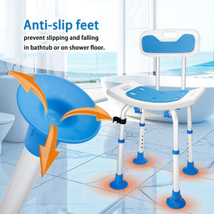 Pengxing Modern Bath <strong>Chair</strong> Adjustable Upholstered Back Shower <strong>Chair</strong> for <strong>Elderly</strong> &amp; Disabled - Product Image 2
