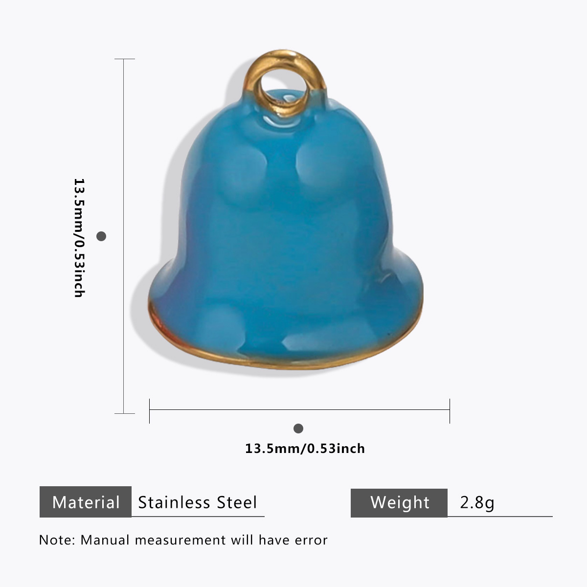 Seau cloche émaillé-bleu ciel