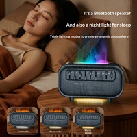 Diffuseur d'arômes créatif 3-en-1 Bluetooth avec flamme musicale, veilleuse et bruit blanc pour le sommeil, diffuseur d'huiles essentielles à effet flamme