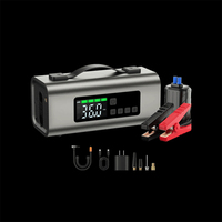 Compresseur d'air portable personnalisé pour pneus de voiture et SUP, 140 PSI, 8 Ah, 15 V, avec écran LCD, démarreur de secours et pompe à air