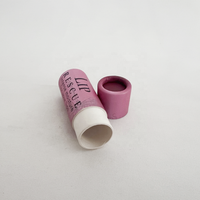 100% recyclé baume à lèvres papier Tube déodorant papier Kraft carton conteneur cosmétiques emballage 10g Chapstick Tube résistant à l'huile