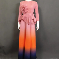 Ensemble 2 pièces plissé Miyaki grande taille, nouvelle tendance, élégant et décontracté pour femme, avec jupe midi dégradée, idéal pour le bureau et le quotidien