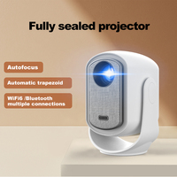 Proyector de Cine en Casa B16 1080P, Proyector LCD Portátil con Android 12 y WiFi6, con Enfoque Automático para Presentaciones de Oficina y Educación