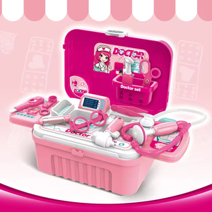 Valise de voyage 3 en 1 pour enfants Ensemble de docteur Jouets en plastique pour filles Ensemble de docteur pour enfants Jeu de rôle Jouet pour filles - Product Image 5