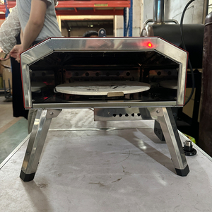 12 inch trong nhà Countertop gas Lò nướng bánh <span class=keywords><strong>Pizza</strong></span> 800 độ thép xây dựng đá nướng bánh <span class=keywords><strong>pizza</strong></span> mạ kẽm để sử dụng nhà - Product Image 4