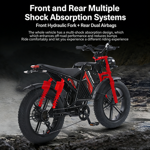 Vélo à neige à pneus larges, mini-moto électrique, double moteur, vélo à assistance électrique, double suspension, double transmission - Product Image 5