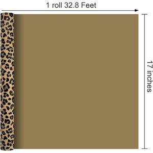 Gold Leopard Print Wrapping <b>Paper</b> Roll 1 Sq Ft Gift Wrap For Birthday Bachelorette Party Craft Use - Product Image 5