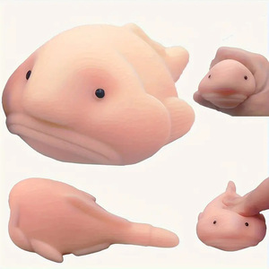 Hot Selling Foreign Trade Bestseller Dimple Fish TPE Silicone Unisex Stress-Relief Water-Drop Pink Squeeze Toy - Product Image 2