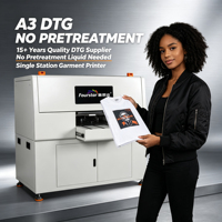 Nouvelle imprimante DTG à jet d'encre Ricoh A3 à 3 têtes - Encre écologique de haute qualité - Imprimante semi-automatique pour cuir/vêtements - Haute vitesse 40 pièces/h