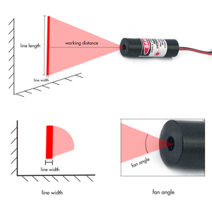 Nuevo Módulo Láser de Línea D18X60mm con Lente de Vidrio Impermeable, 650nm 660nm Rojo, 1-200mW, para Escaneo 3D - Product Image 2