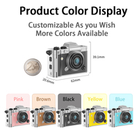 Mini caméra OEM DC29S en cuir composite, carte SD, 5MP, vidéo 2K, partage instantané Android, batterie intégrée 200mAh, écran LCD IPS 1,47 pouces, USB-C