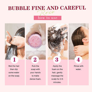 GREENLEM Shampooing Solide Volumisant Contrôle du Sébum Parfum Rose Naturel à Base de Plantes Fabrication OEM Personnalisée - Product Image 5