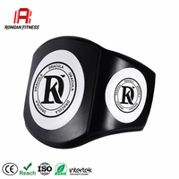 Protège-ventre de boxe Muay Thai Rongan, cible de frappe pour entraînement, en mousse EVA et cuir PU, sangle réglable, absorption des chocs renforcée