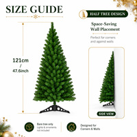 Sapin de Noël artificiel en PVC vert pliable, effet neige, avec guirlandes lumineuses, décoration intérieure, 120-240 cm, très vendu