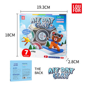 Kit de pâte à <span class=keywords><strong>modeler</strong></span> à séchage à l'air 7 couleurs - Espace & Pâtes Pâte à <span class=keywords><strong>modeler</strong></span> DIY avec moules pour les activités manuelles des enfants - Product Image 2