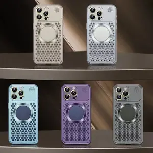 Fashion Metal Anti skidding Fragrance Aluminium Alloy couple Phone Case for iPhone 15 13 14 12 Plus Pro Max