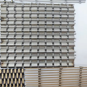 Lưới dệt nghệ thuật chuỗi kim loại Rèm trang trí kiến trúc kim loại được sử dụng trong kính Rèm tường interlayer kim loại chainmail vải - Product Image 6