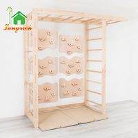 Aire de jeux Montessori pour enfants en bois barres de singe d'intérieur cadre d'escalade salle de sport pour les tout-petits