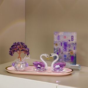 <b>Crystal</b> Swan Money <b>Tree</b> Treasure Bowl High-end Gift Home Decoration Entrance Hall Living Room Ornament New - Product Image 3