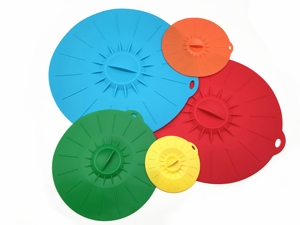 Lot de 5 couvercles en silicone de qualité alimentaire pour bols, casseroles et marmites, avec ventouse - Product Image 2
