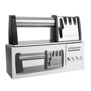 New Kitchen Knife Scissor Sharpener Knife Sharpeners 4 Stage Kitchen Knife Sharpening Machine