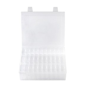 Transparent Storage Box 30 Compartments For Beads Jewelry Nail Art Accessories Desktop Organizer With Lid - Product Image 5