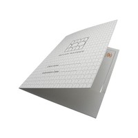 Carpeta de Presentación de Papel Elegante, Personalizada, Económica y de Precisión, con Ranura para Tarjetas, Impresión UV, para Negocios