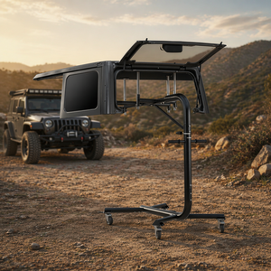 Edelstahl Hardtop-Entfernungs- und Aufbewahrungssystem für Wrangler 2/4-Türer YJ TJ JK JL <span class=keywords><strong>4XE</strong></span>, Werkzeugständer, Fahrzeugwerkzeug, Schwarz - Product Image 6