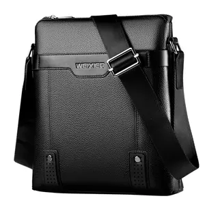 Bandolera de piel sintética de estilo ocio para hombre, bolso de hombro individual