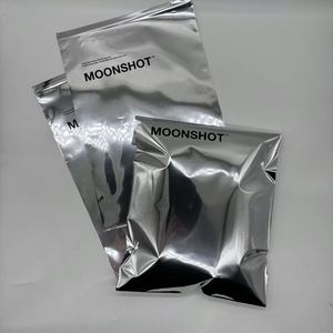 Sac d'expédition en aluminium métallisé argenté avec logo personnalisé, bande adhésive, sac d'expédition en polyéthylène pour vêtements - Product Image 4