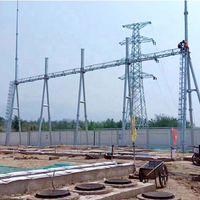 Ligne de transmission d'électricité de portique de soutien d'équipement de cadre de sous-station pour des sous-stations