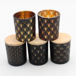 FENGJUN Pot à bougie <span class=keywords><strong>en</strong></span> verre vide pour décoration <span class=keywords><strong>de</strong></span> salon, support <span class=keywords><strong>en</strong></span> verre pour bougies d'intérieur, vente <span class=keywords><strong>en</strong></span> gros pour clients d'aménagement intérieur - Product Image 2