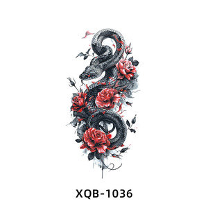 Vente en gros de tatouages temporaires écologiques <span class=keywords><strong>pour</strong></span> hommes tatouages demi-<span class=keywords><strong>bras</strong></span> d'animaux de poisson rouge faux tatouages étanches - Product Image 5