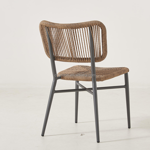 Muebles para Hostelería, Silla de Bistró de Aluminio y Ratán de Diseño Moderno, Sillas de Comedor para Exteriores para Restaurantes y Bares - Product Image 2