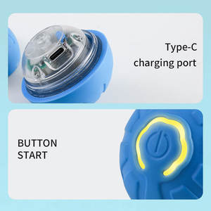 Vendita calda intelligente elettrico palla per cani automatico in movimento che rimbalza per animali domestici giocattolo palla attiva a rotazione giocattolo interattivo per cani - Product Image 6