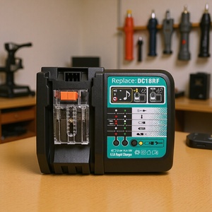 <span class=keywords><strong>Cargador</strong></span> de Batería de Iones de Litio de 14.4 18V para <span class=keywords><strong>Makita</strong></span>, DC18RF 6A, <span class=keywords><strong>Cargador</strong></span> Inteligente Rápido con Protección Contra Sobrecarga, Entrada 100-240V - Product Image 1