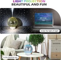 Diffuseur d'huiles essentielles boule de verre Disco 7 couleurs humidificateur en verre miroir diffuseurs d'arôme à ultrasons