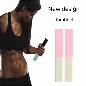 CZFIT Two-Colors Silicone Lipstick-Shaped <b>Dumbbells</b> Durable Weight Training Yoga Studio Home Dipped <b>Dumbbells</b> - Product Image 1