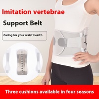 Attelle de soutien de taille quatre saisons Ceinture de soutien de la colonne vertébrale en nylon flexible Amovible Protection confortable Plaid pressurisé